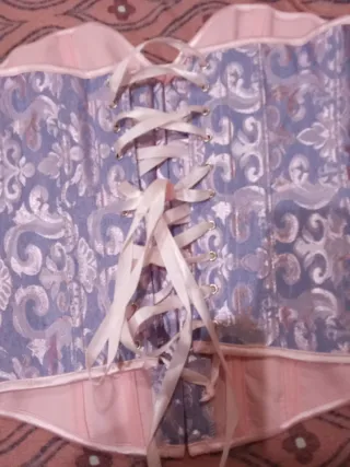 Corsé azul y rosa talla M