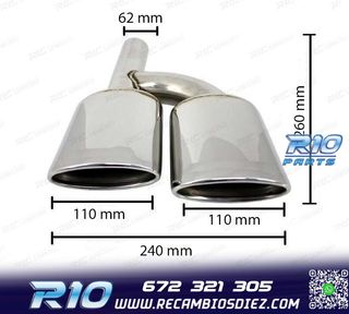 COLAS ESCAPE ESPECIFICA MERCEDES CLASE C W204 07-15 LOOK AMG