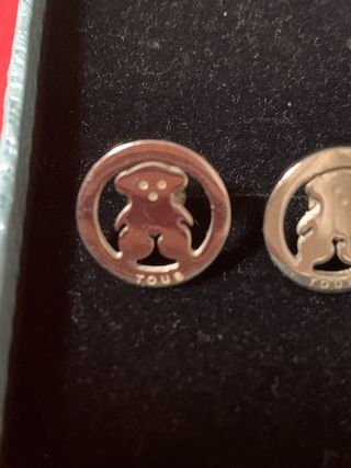 Pendientes Tous Oso Acero Plateado