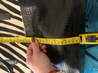 Bolso piel coco negro y cebra