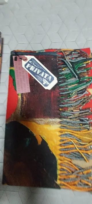 Conjunto bufanda y guantes Privata beige