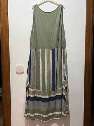 Vestido largo de lino talla única