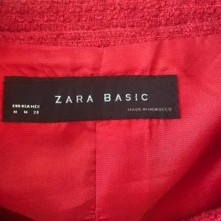 Giacca Zara Basic Rossa Tg XS