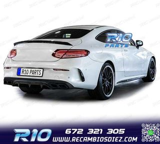 DIFUSOR MERCEDES CLASE C C205 COUPÉ 15-18 LOOK AMG PDC NEGR