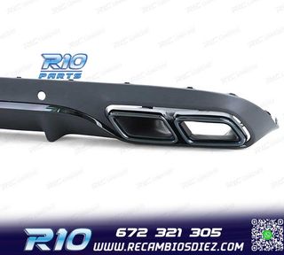 DIFUSOR MERCEDES CLASE C C205 COUPÉ 15-18 LOOK AMG PDC NEGR