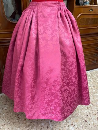 Falda de fallera Damasco rosa