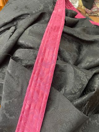 Falda de fallera Damasco rosa