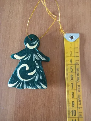 N.5 Decorazioni, puntale in glitter dorato