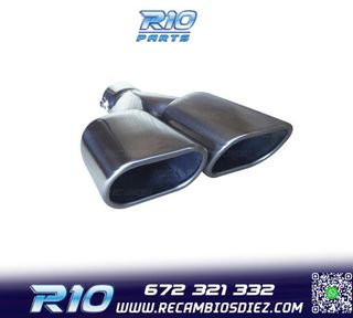 COLA ESCAPE DOBLE RECTANGULAR ACERO INOX