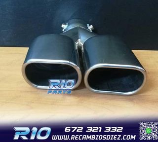 COLA ESCAPE DOBLE RECTANGULAR ACERO INOX