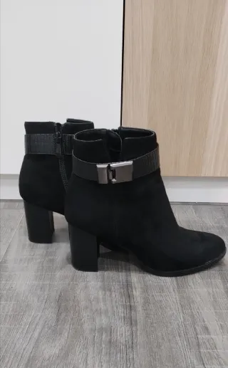 Botines negros mujer tacón
