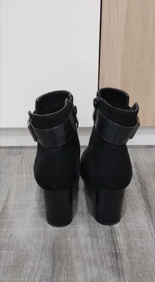Botines negros mujer tacón