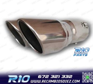 COLA ESCAPE DOBLE REDONDA ACERO INOX