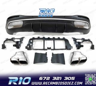 DIFUSOR MERCEDES GLE W167 20- + COLAS ESCAPE LOOK AMG GLE63