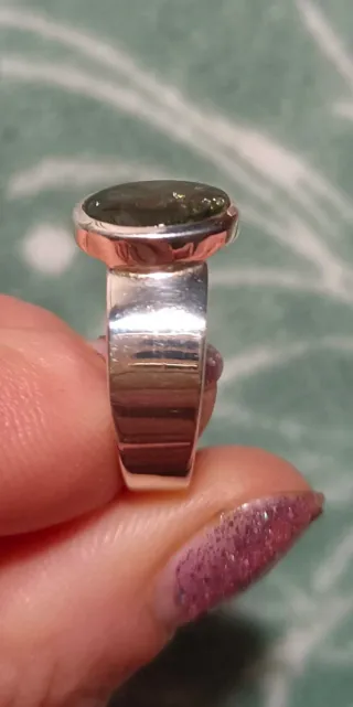 Anillo Plata 925 Turmalina Verde