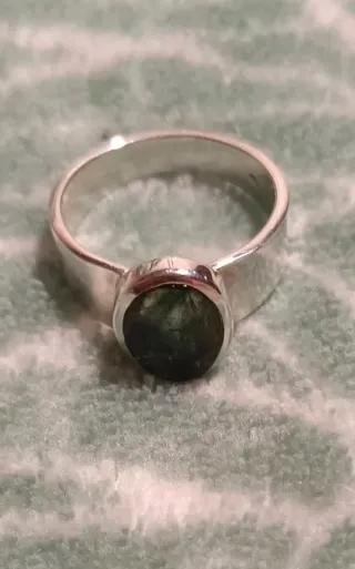 Anillo Plata 925 Turmalina Verde