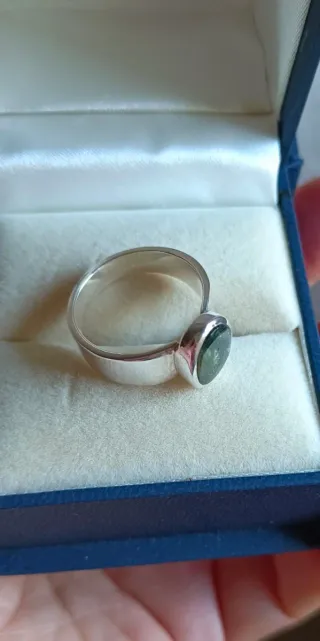 Anillo Plata 925 Turmalina Verde