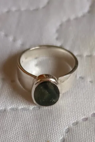 Anillo Plata 925 Turmalina Verde