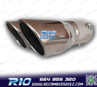 COLA ESCAPE DOBLE REDONDA ACERO INOX