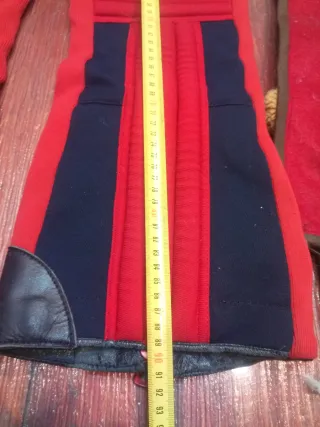 Pantalón de esquí mujer azul y rojo