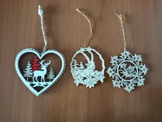 N.3 Decorazioni Natalizie in sughero