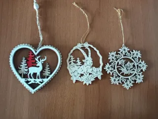 N.3 Decorazioni Natalizie in sughero