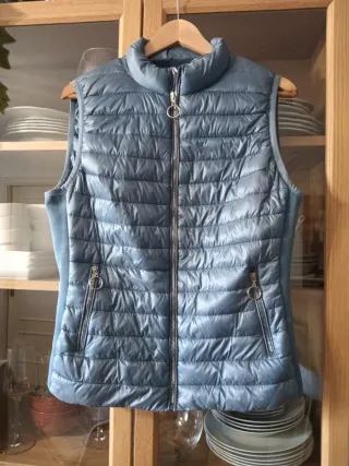 Chaleco acolchado mujer azul
