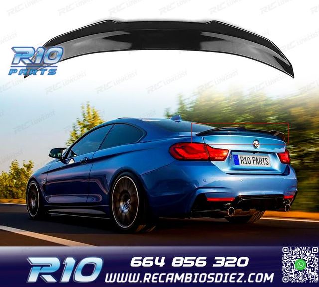 ALERON SPOILER BMW F36 GRAN COUPE LOOK PSM NEGRO BRILLO