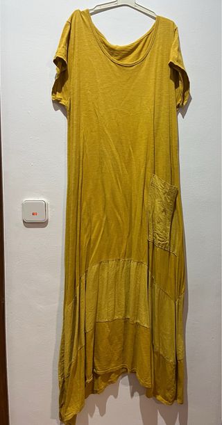 Vestido de verano amarillo talla única