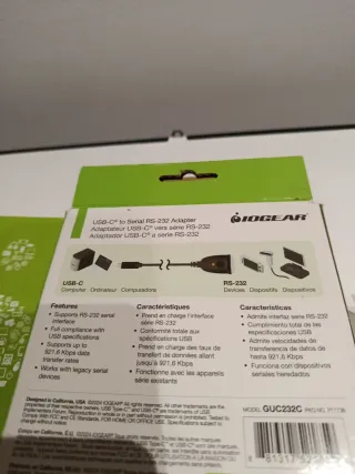 Adaptador GIO GEAR USB-C a Serie RS-232