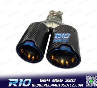 COLA ESCAPE DERECHA BMW LOOK M PERFORMANCE AZUL CARBONO