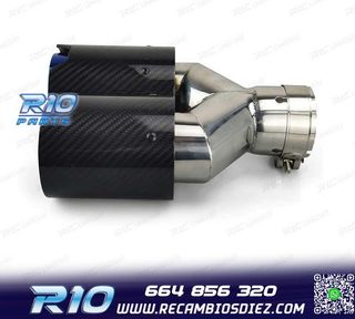 COLA ESCAPE DERECHA BMW LOOK M PERFORMANCE AZUL CARBONO