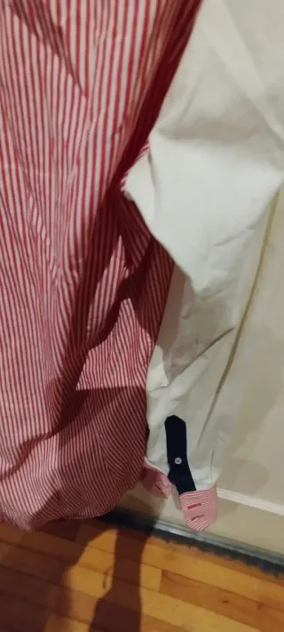 Camisa 7 Camice Rayas Rojas y Blancas