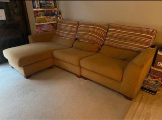 Sofá chaise longue 266 cm tela