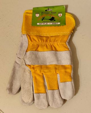 Guantes de Trabajo Piel y Tela Talla Única