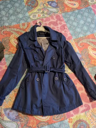 Gabardina azul talla S