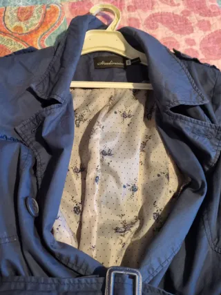 Gabardina azul talla S