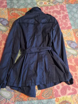 Gabardina azul talla S