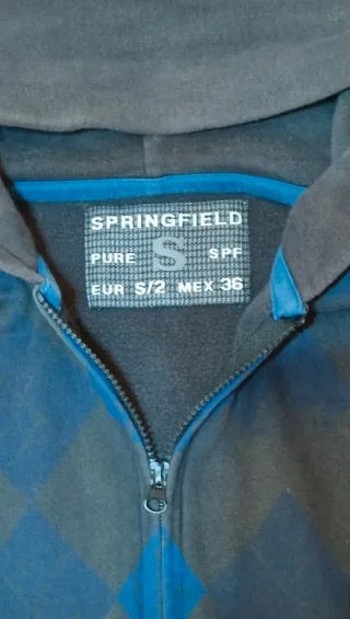Sudadera Springfield con capucha y cremallera