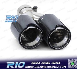 COLA ESCAPE DOBLE BMW M PERFORMANCE CARBONO CROMO IZQ