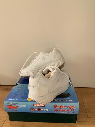 Zapatillas Skechers Shape-ups Blancas Mujer
