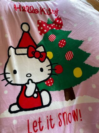 Coperta pile Hello Kitty Natale