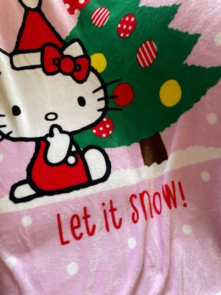 Coperta pile Hello Kitty Natale