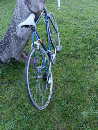 Bicicleta de carretera Peugeot azul