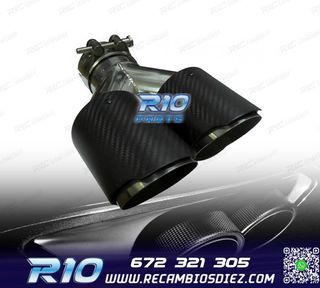 COLA ESCAPE CARBONO DOBLE DERECHA