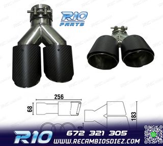 COLA ESCAPE CARBONO DOBLE DERECHA