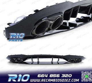 DIFUSOR MERCEDES CLASE A W177 18- A45 LOOK AMG NEGRO BRILLO
