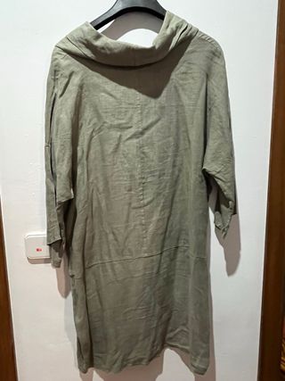 Vestido verde de lino Talla 44