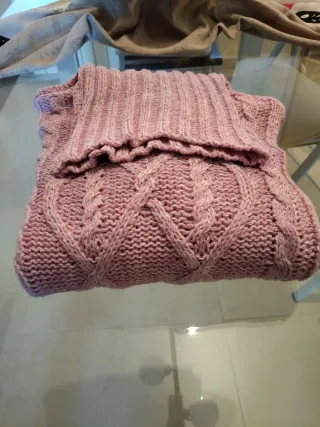 Jersey rosa cuello alto mujer talla única