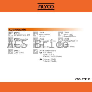 Caja Herramientas 65 Piezas Alyco 171136